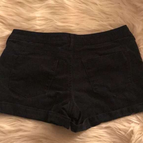 Black Denim Shorts - Picture 2 of 3